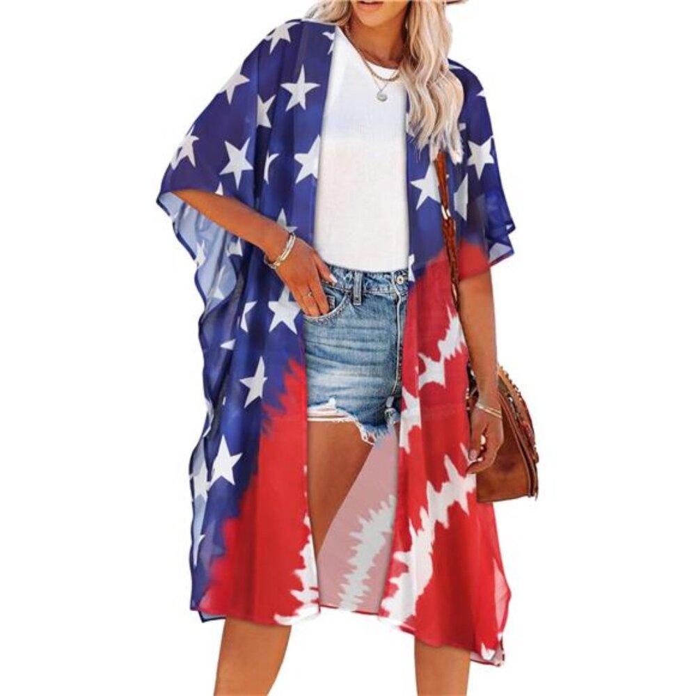 Women's Kimono Swimsuit Coverups Casual Loose Cardigan